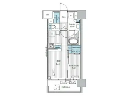 TERRA蚕糸の森(1LDK/4階)の間取り写真