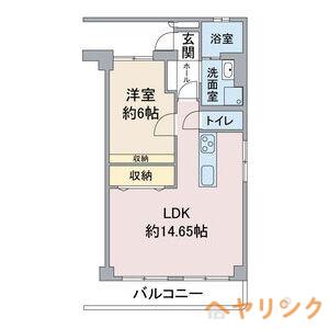 マンションわくら(1LDK/3階)の間取り写真