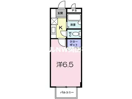 サンフラワー青江(1K/2階)の間取り写真