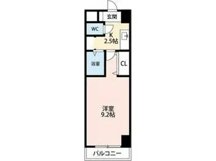 A・CITY三河安城東町(1K/4階)の間取り写真