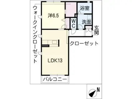 ファミール瑞晃(1LDK/1階)の間取り写真