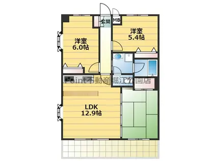 BLOCK19(3LDK/4階)の間取り写真