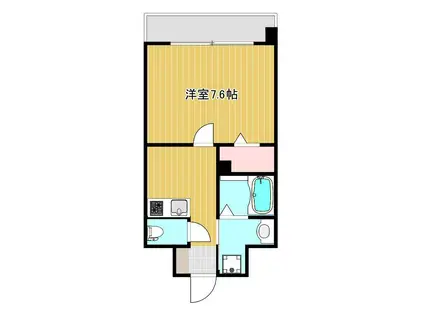 クロノス37九品寺(1K/4階)の間取り写真