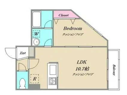 AKABANE HILLS(1LDK/2階)の間取り写真