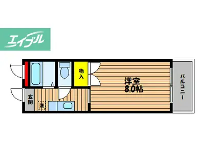 ドリームマンション(1K/1階)の間取り写真