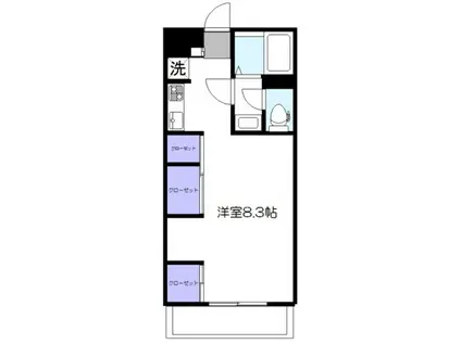 レジデンスハーベスト(1K/2階)の間取り写真