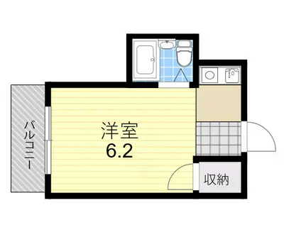 ディノ玉出(ワンルーム/5階)の間取り写真