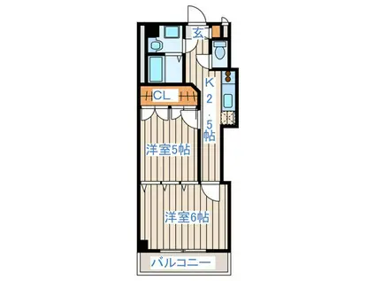 リシュ・ルーヴルST(2K/3階)の間取り写真