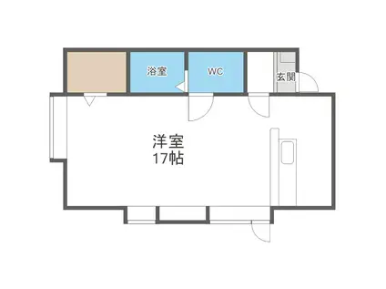 プラザ館本通(ワンルーム/2階)の間取り写真