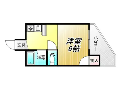 リバーサイドヴィラ(1K/4階)の間取り写真