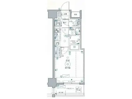 クレヴィスタ浅草II(1K/5階)の間取り写真