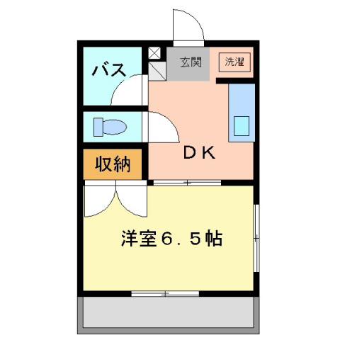 グレースK(1K/1階)の間取り写真