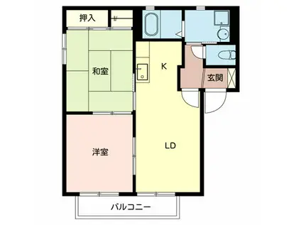 ルミナスコート(2LDK/1階)の間取り写真