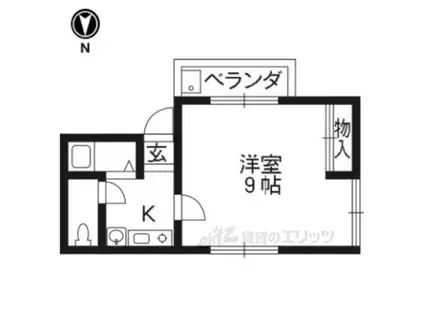 プチメゾン(1K/2階)の間取り写真