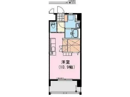 クロスワイズ神宮外苑イースト(ワンルーム/4階)の間取り写真