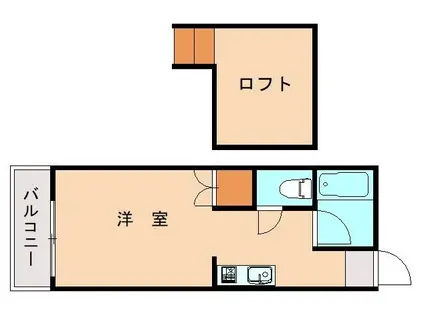 メゾンドミュッセ(1K/2階)の間取り写真