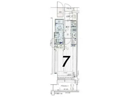 エステムコート新大阪Xザ・ゲート(1K/5階)の間取り写真