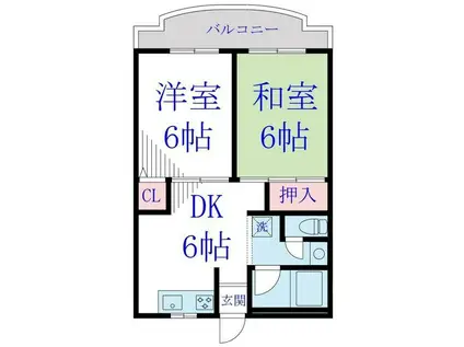 プログレス幕張本郷(2DK/4階)の間取り写真