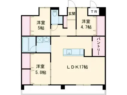 メゾン・ド・アネモネ(3LDK/4階)の間取り写真