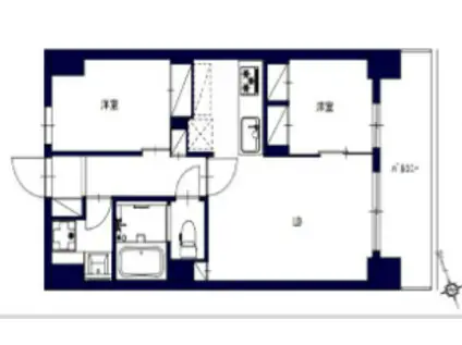 センチュリー八王子ルミエール(2LDK/5階)の間取り写真