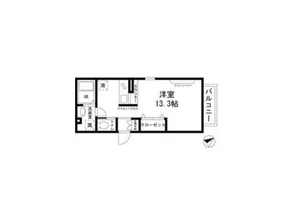 FOREST MAISON SEIJO(ワンルーム/1階)の間取り写真