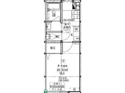 セレスト久喜(1K/1階)の間取り写真