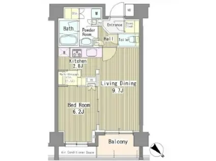 リベルテ月島(1LDK/5階)の間取り写真