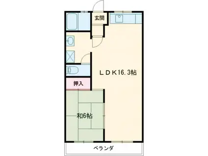 メゾン・ド・メッツ(1LDK/2階)の間取り写真