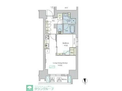 BRILLIA IST 浅草(1LDK/8階)の間取り写真