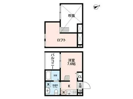 HAUS RUHE 高畑ハウスルーエタカバタ(ワンルーム/1階)の間取り写真