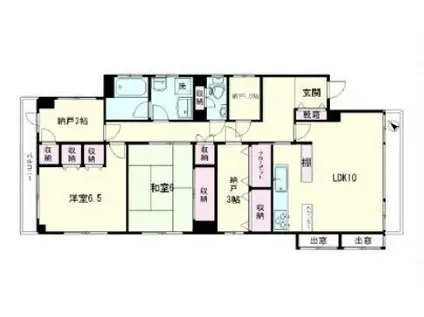 カーサヴェルデ(2SLDK/9階)の間取り写真