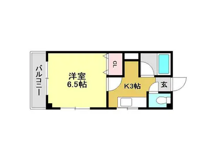 コーポチェリーツリー(1K/1階)の間取り写真