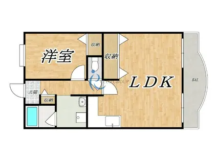 エスペランサ(1LDK/2階)の間取り写真