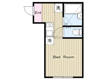 プライムテラス南林間III(1K/1階)の間取り写真