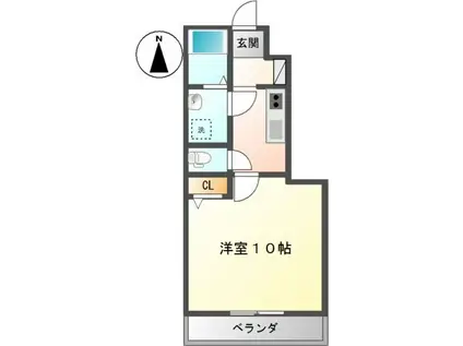 メゾン・レガシィ(1K/1階)の間取り写真