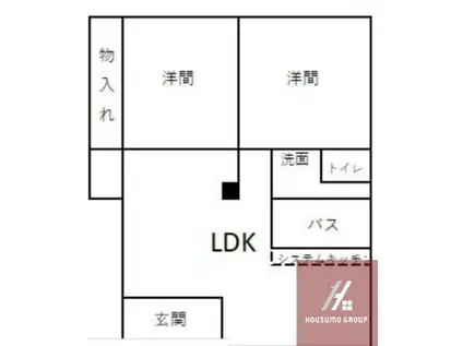 ローレルハウス北畠(2LDK/1階)の間取り写真