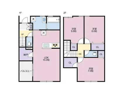 LINO住吉(3LDK/1階)の間取り写真