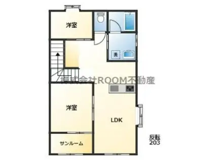 ネストプレイス高木(2LDK/2階)の間取り写真