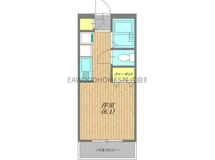 四季彩館(ワンルーム/1階)の間取り写真