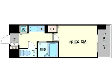 ユニーブル靭公園(1K/10階)の間取り写真