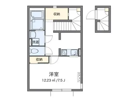 ベル アンジュ(1K/2階)の間取り写真