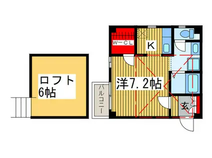 ハウスナンプウ(1K/3階)の間取り写真