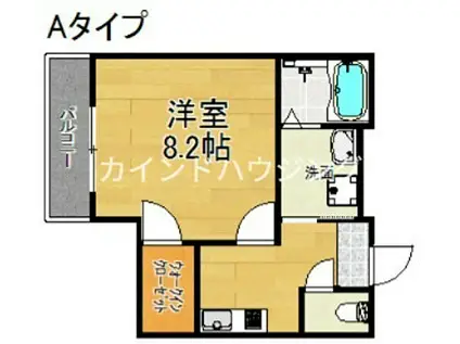 フジパレス山之内V番館(1K/2階)の間取り写真