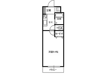 MINT HOUSE(1K/2階)の間取り写真