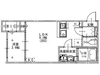 KEIAI RWSIDENCE 北習志野(1LDK/2階)の間取り写真