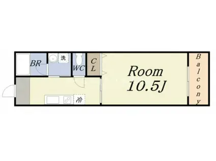 プリエールケイエム(1K/3階)の間取り写真