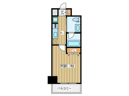 グルーヴ日本橋(1K/5階)の間取り写真