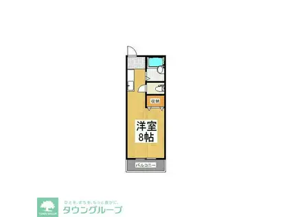 コーポ松浦(ワンルーム/2階)の間取り写真