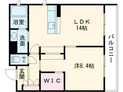 シャーメゾンステージ鳥栖(1LDK/2階)の間取り写真