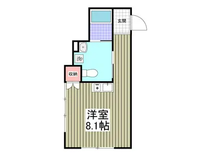 リブレス新河岸V 旧新河岸元寮(ワンルーム/1階)の間取り写真